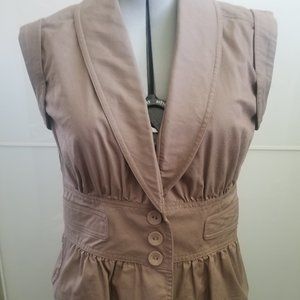 Apostrophe Pleplum Button Vest